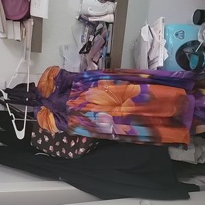 Multi-colored halter dress